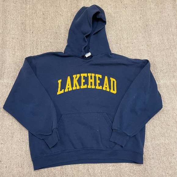 Russell Athletic Other - vintage lakehead university hoodie men large blue 2000s y2k‎ Toronto Russel